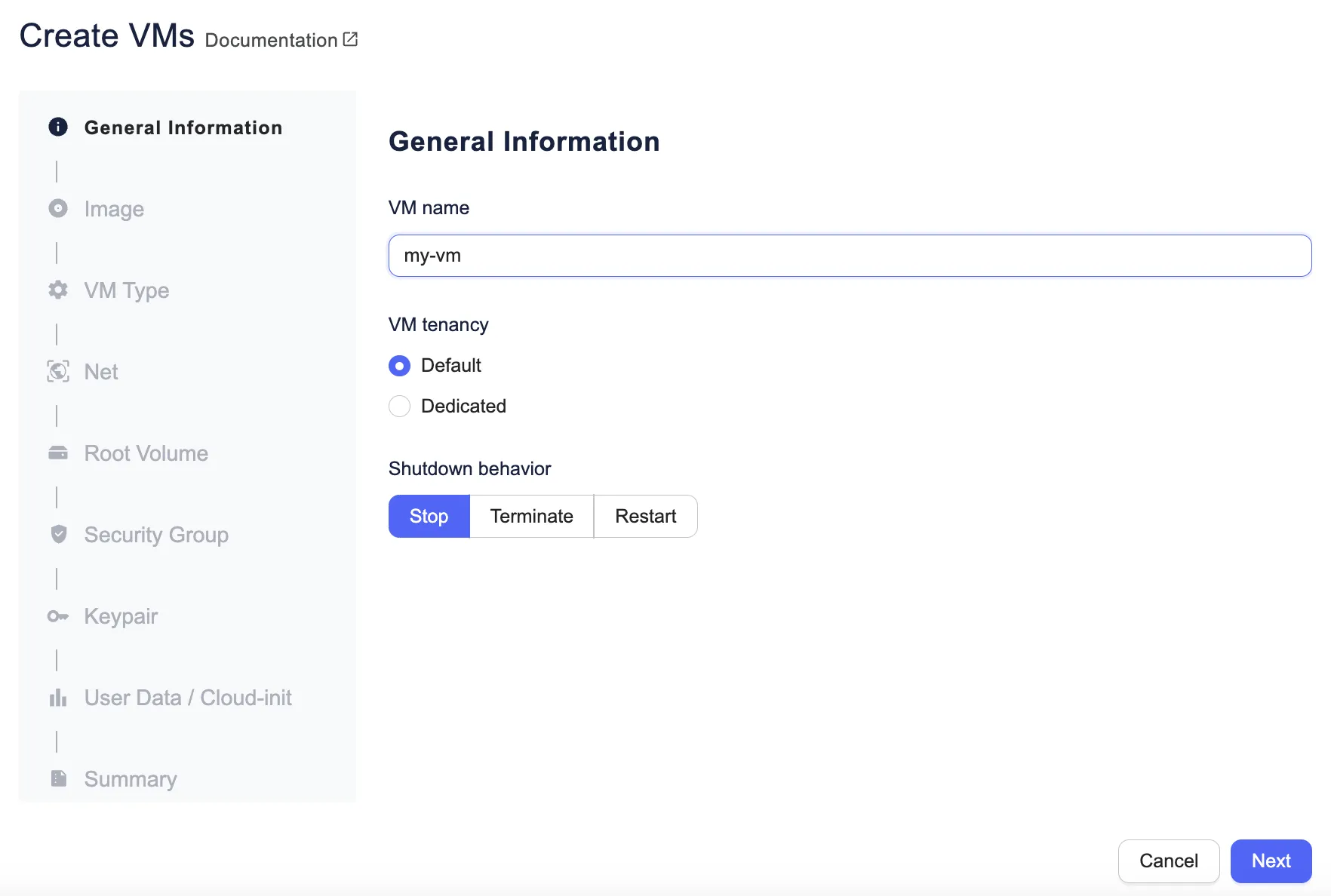 Comportement à la
coupure